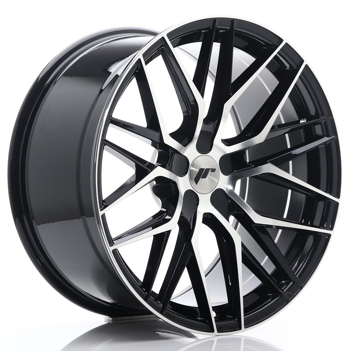 Image of JR-Wheels JR28 Velgen 20 Inch 10J ET40 Custom PCD Gloss Black Machined Face