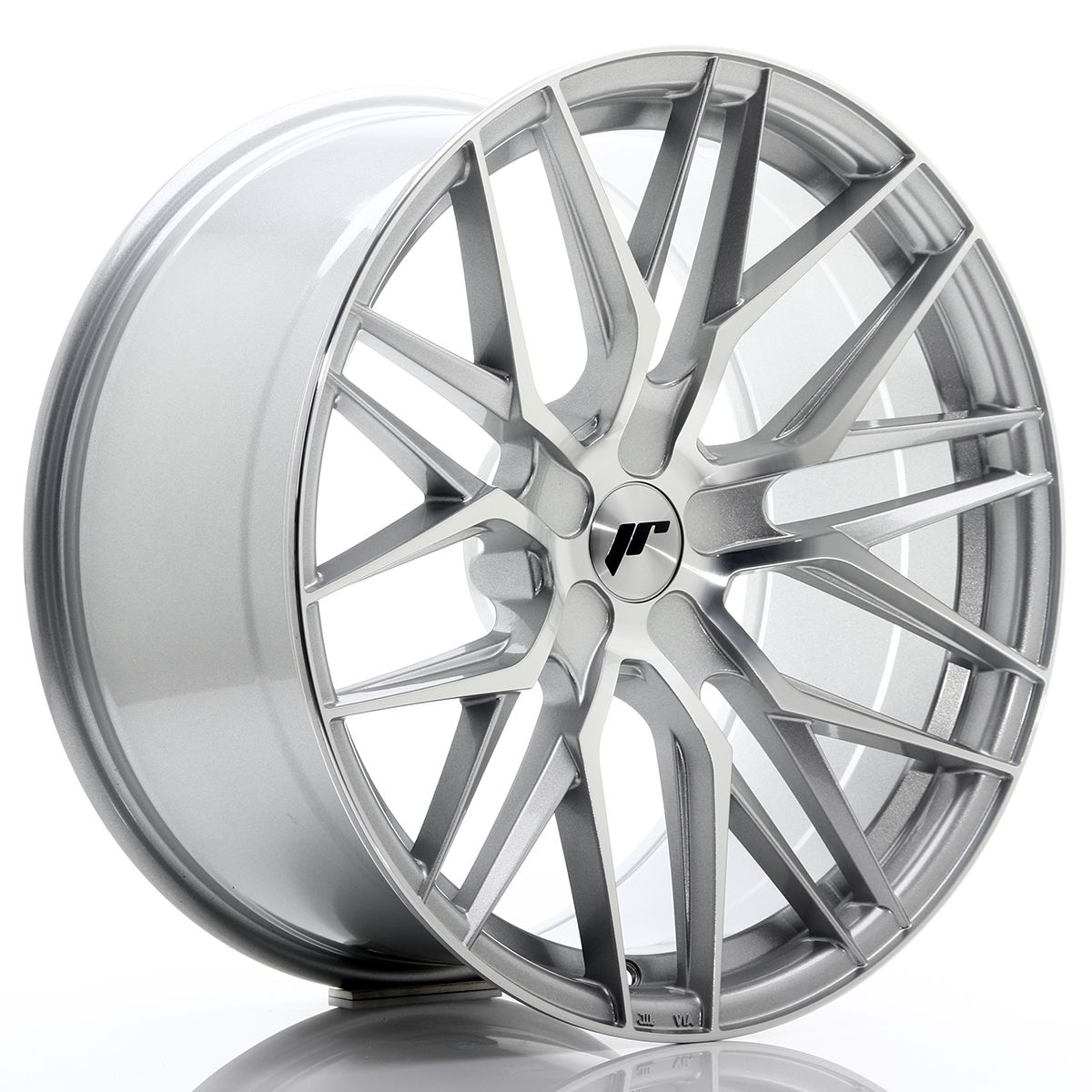 Image of JR-Wheels JR28 Velgen 20 Inch 10J ET40 Custom PCD Silver Machined Face