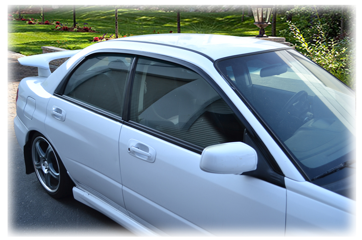 Image of SK-Import Voor Zijwindscherm Klem 4-Deurs Smoke Kunststof Subaru Impreza