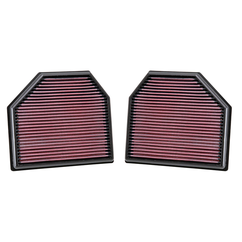 Image of K&N Luchtfilter Paneel Replacement Rood Katoen BMW 3 Serie,4 Serie,5 Serie