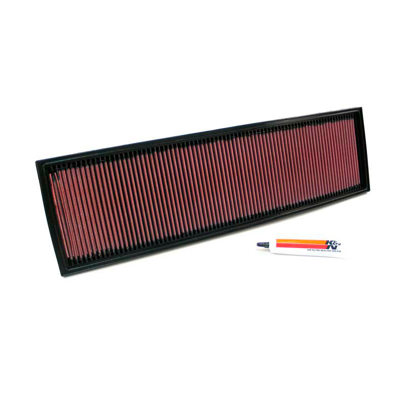 Image of K&N Luchtfilter Paneel Replacement Rood Katoen BMW 325,525,725
