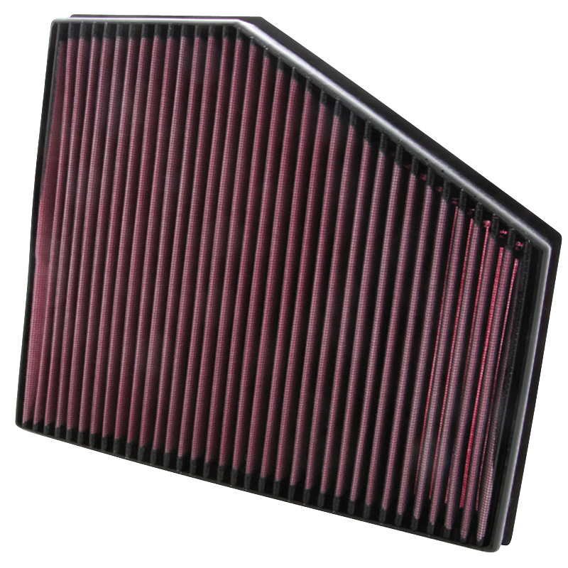 Image of K&N Luchtfilter Paneel Replacement Rood Katoen BMW 5-serie,6-serie