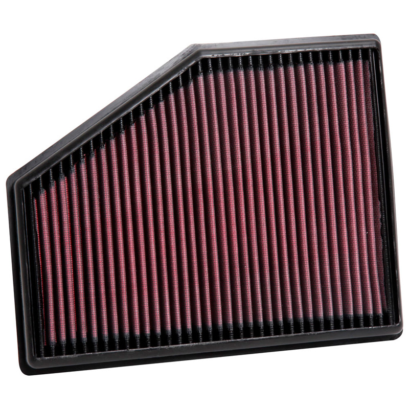 Image of K&N Luchtfilter Paneel Replacement Rood Katoen BMW 5-serie,7-serie,X5