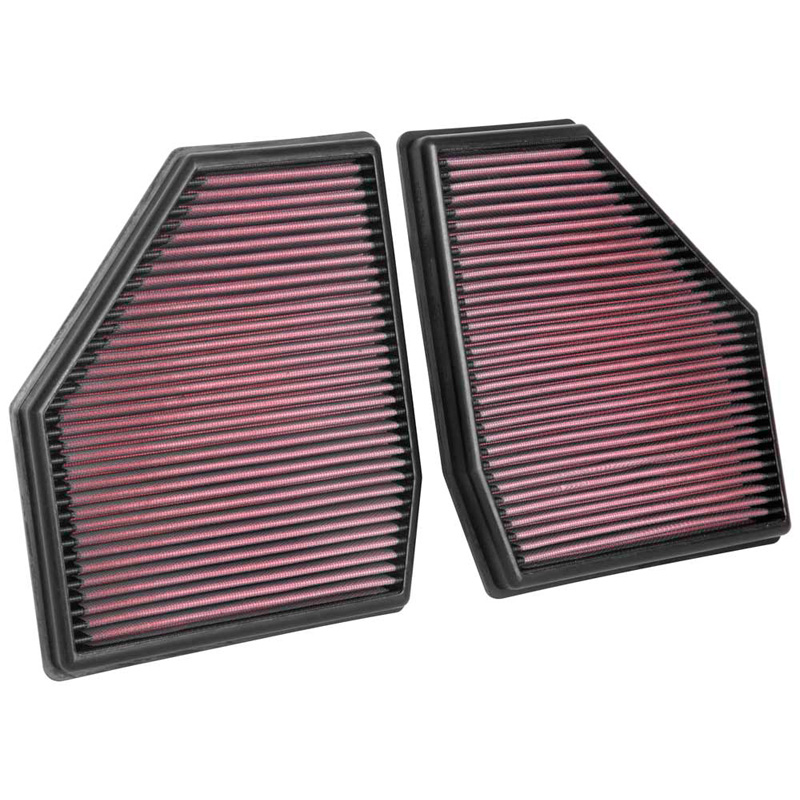 Image of K&N Luchtfilter Paneel Replacement Rood Katoen BMW 5-serie