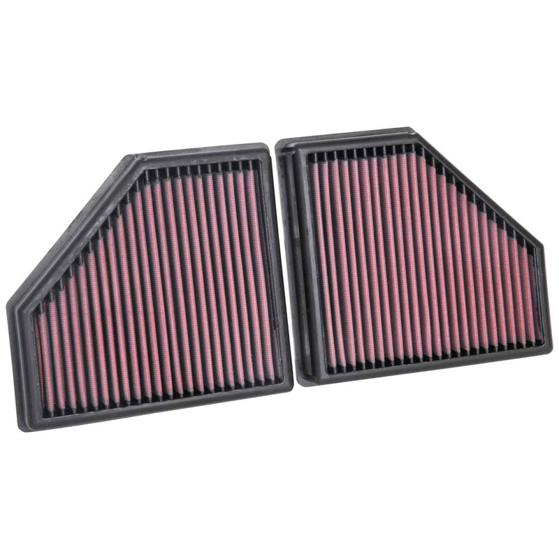 Image of K&N Luchtfilter Paneel Replacement Rood Katoen BMW 750i,m550i