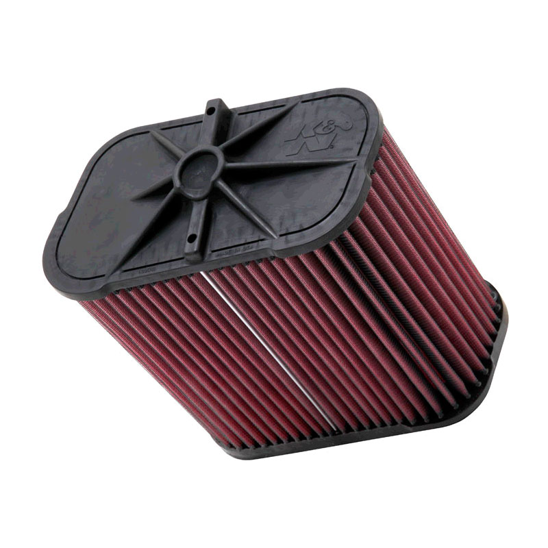 Image of K&N Luchtfilter Paneel Replacement Rood Katoen BMW 3-serie