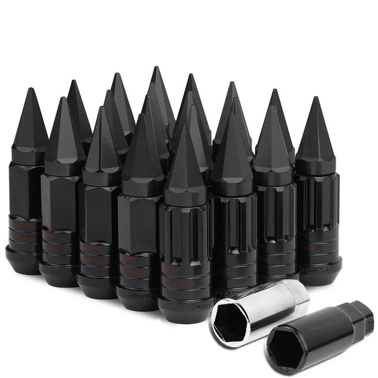 Image of SK-Import Wielmoeren Puntig Zwart Aluminium M12x1.5