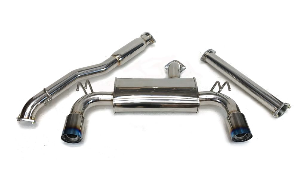 Image of M2 Motorsport Cat-back Uitlaatsysteem 76mm Roestvrij Staal Mitsubishi Lancer Evolution