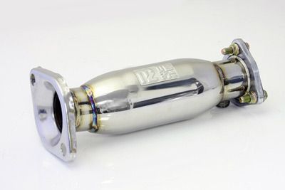 Image of M2 Motorsport Gedempte Decat Gepolijst 57mm Roestvrij Staal Honda Civic,Integra