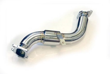 Image of M2 Motorsport Voor Downpipe Gepolijst 76mm Roestvrij Staal Subaru Impreza
