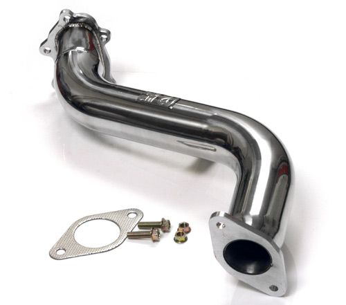 Image of M2 Motorsport Downpipe Gepolijst 76mm Roestvrij Staal Subaru Impreza Facelift