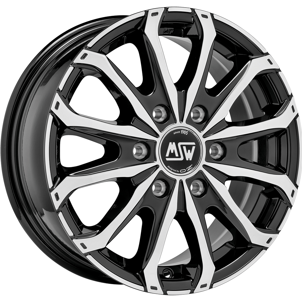 Image of MSW MSW 48 Van 6L Velgen 16 Inch 6.5J ET62 6x130 Gloss Black Machined