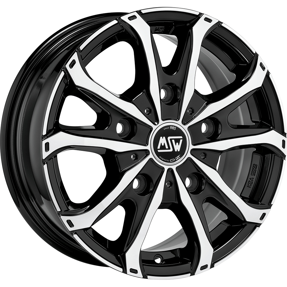 Image of MSW MSW 48 Van Velgen 17 Inch 7J ET66 5x130 Gloss Black Machined