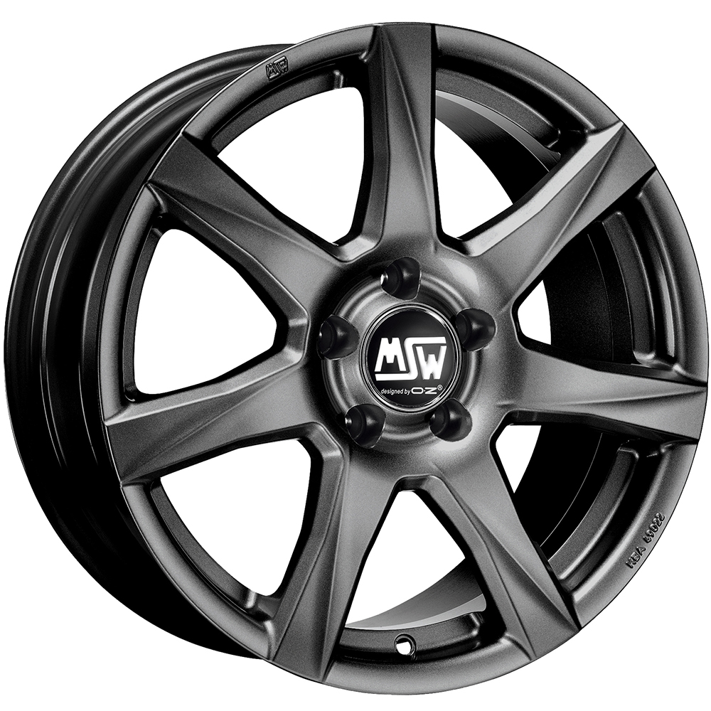 Image of MSW MSW 77 Velgen 15 Inch 6J ET45 5x100 Flat Dark Grey