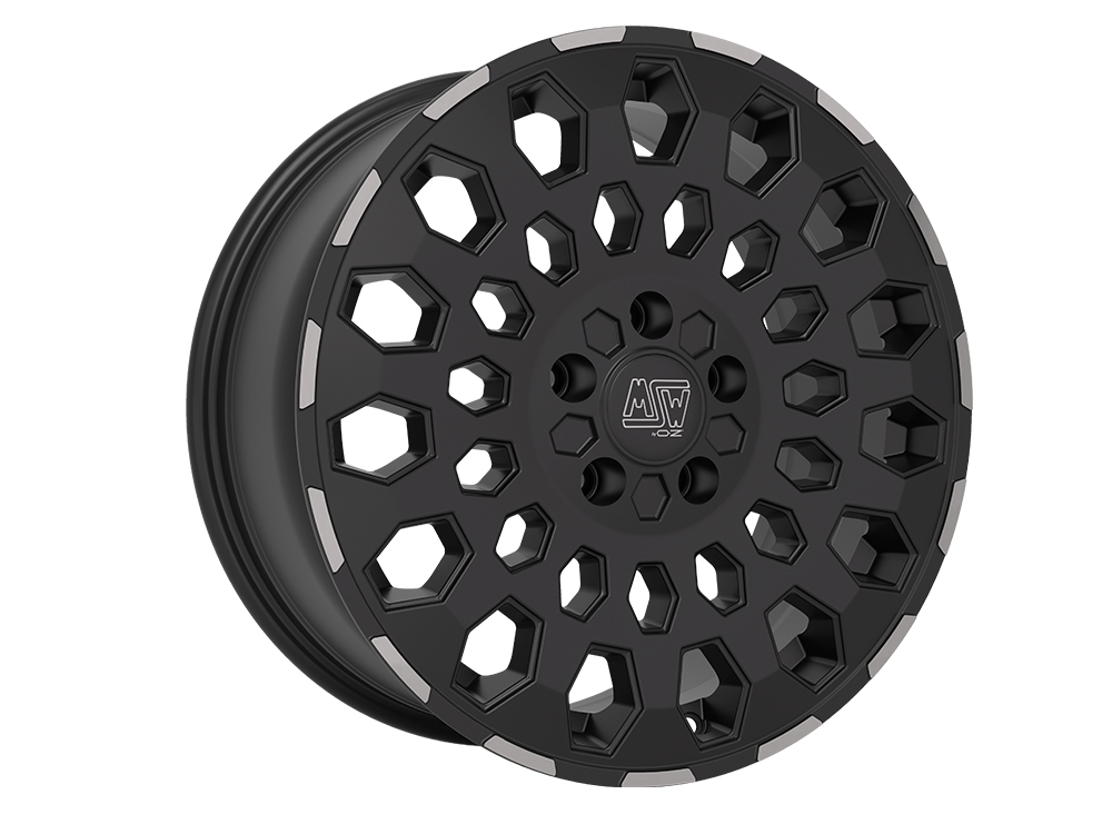 Image of MSW MSW 99 Velgen 16 Inch 6.5J ET55 5x118 Flat Black Polished Lip