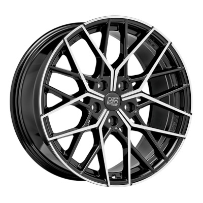 Image of MSW MSW 74 Velgen 19 Inch 8J ET48 5x112 Gloss Black Machined