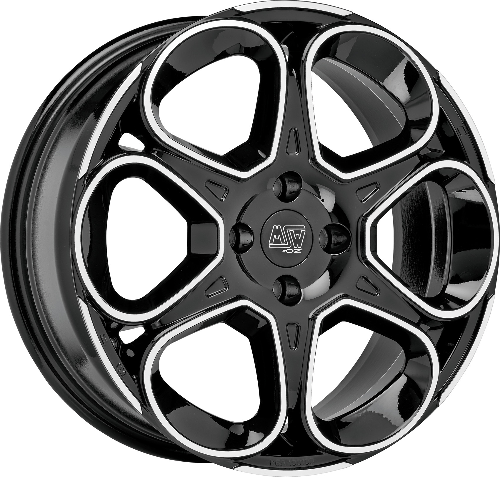 Image of MSW MSW 83 Velgen 17 Inch 7J ET32 4x108 Gloss Black/Polished