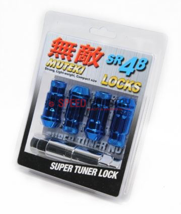 Image of Muteki Veiligheidsmoeren Tuner Blauw Chroom Vanadium
