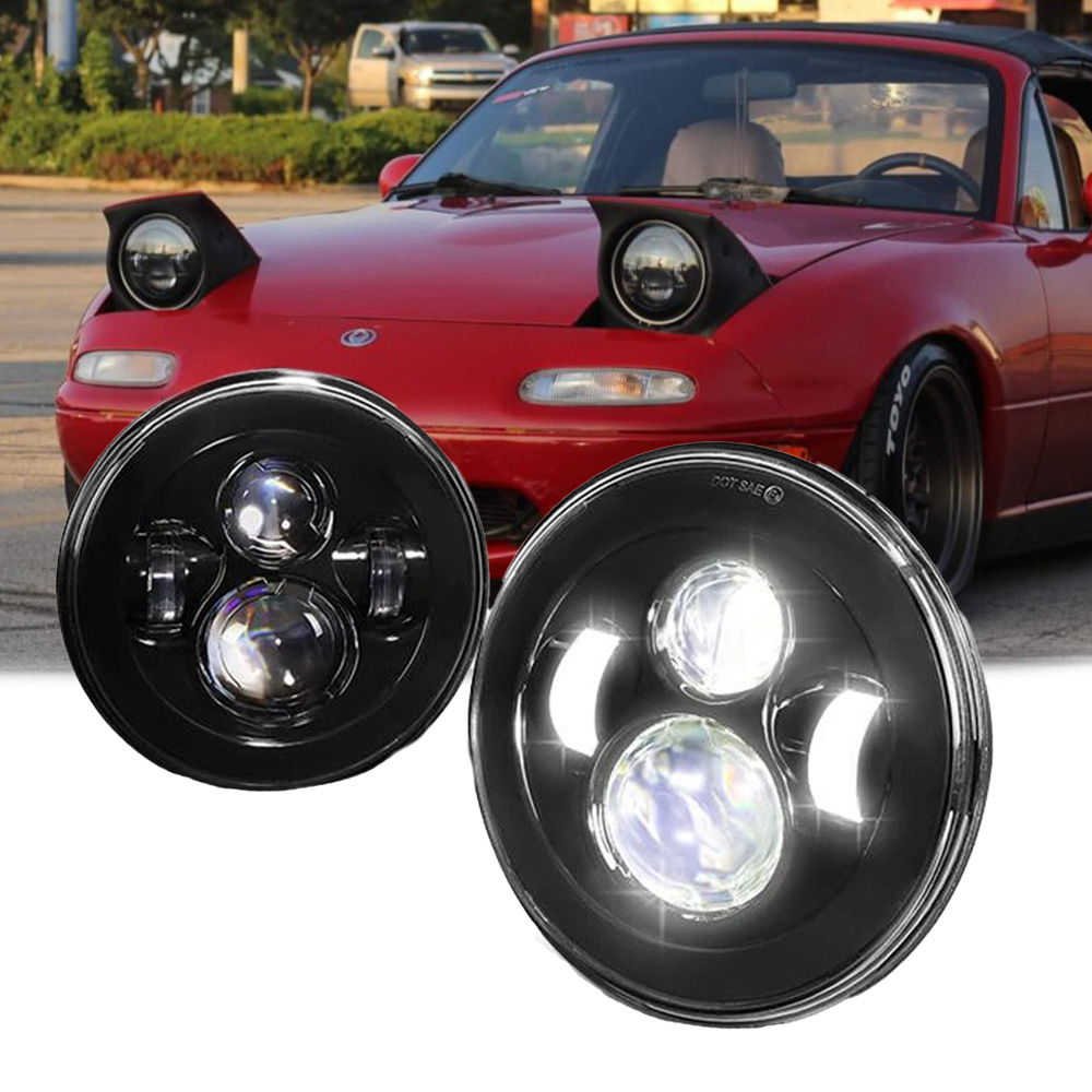 Image of SK-Import Koplampen Black Housing 7 Inch Jeep, Mazda