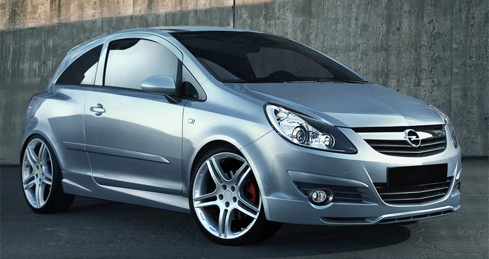 Image of SK-Import Voor Bumper Lip Fiberglass Opel Corsa Pre Facelift