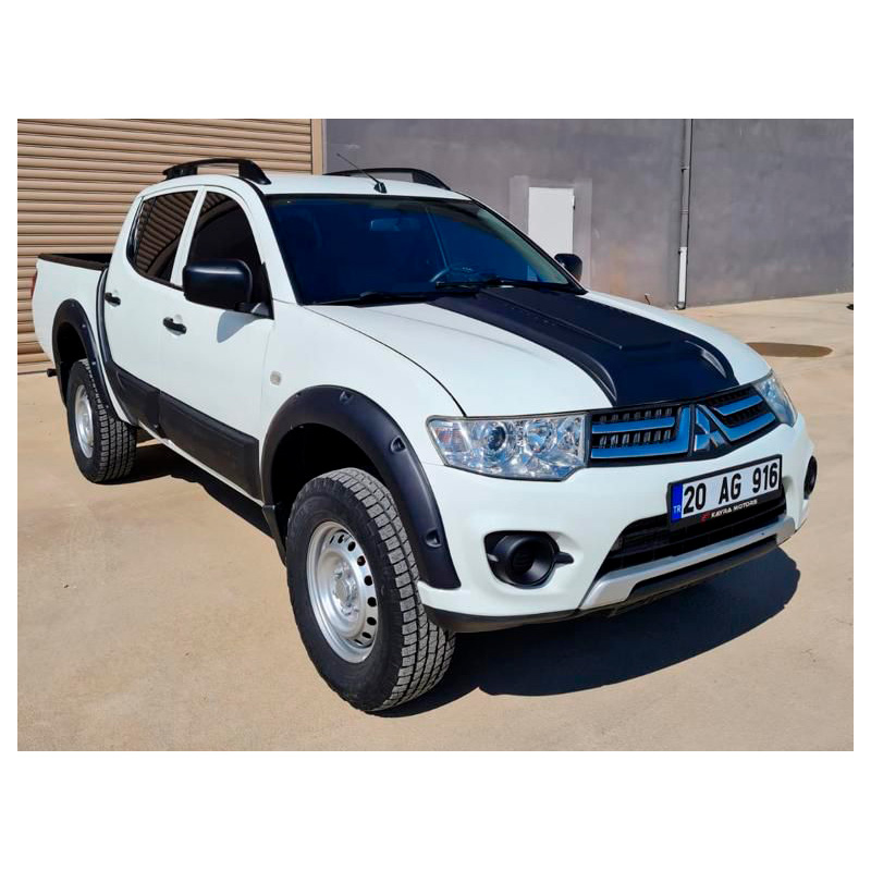 Image of Oneway Zijpanelen Zwart ABS Plastic Mitsubishi l200,Triton