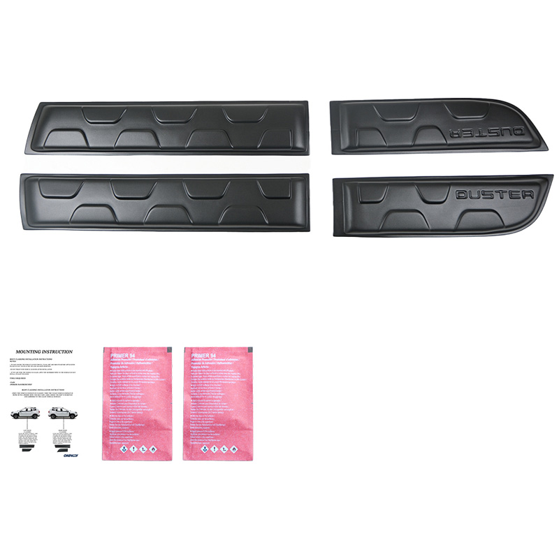 Image of Oneway Zijpanelen Zwart ABS Plastic Dacia Duster