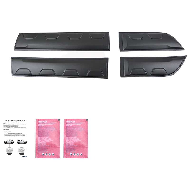 Image of Oneway Zijpanelen Zwart ABS Plastic Dacia Duster
