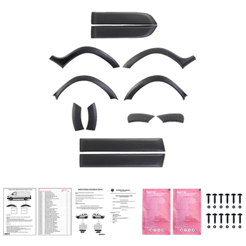 Image of Oneway Exterieurkit Zwart ABS Plastic Dacia Duster