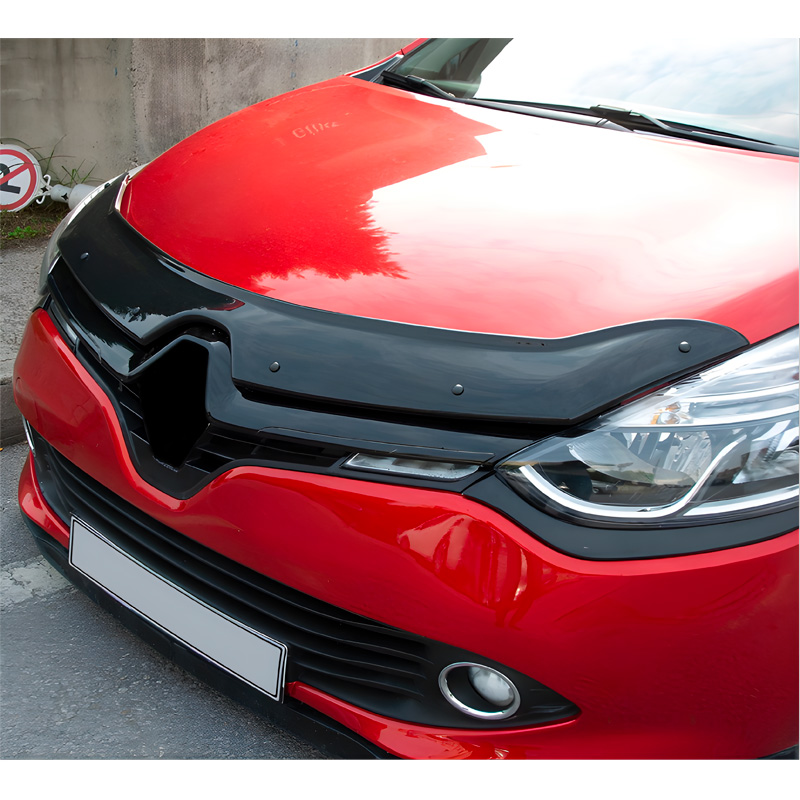 Image of Oneway Motorkap Beschermer Zwart ABS Plastic Renault Clio