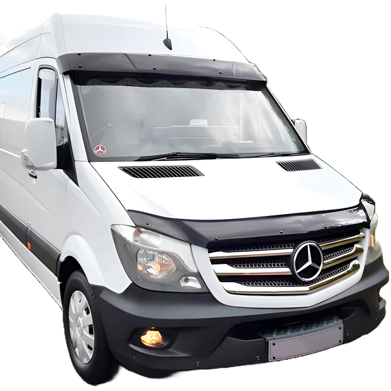 Image of Oneway Motorkap Beschermer Zwart ABS Plastic Mercedes Sprinter Facelift