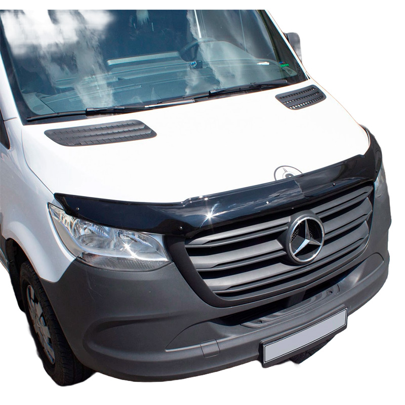 Image of Oneway Motorkap Beschermer Zwart ABS Plastic Mercedes Sprinter
