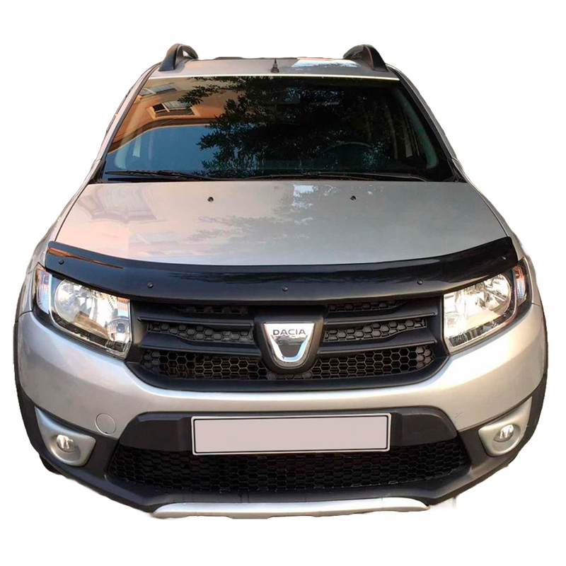 Image of Oneway Motorkap Beschermer Zwart ABS Plastic Dacia Sandero, Stepway