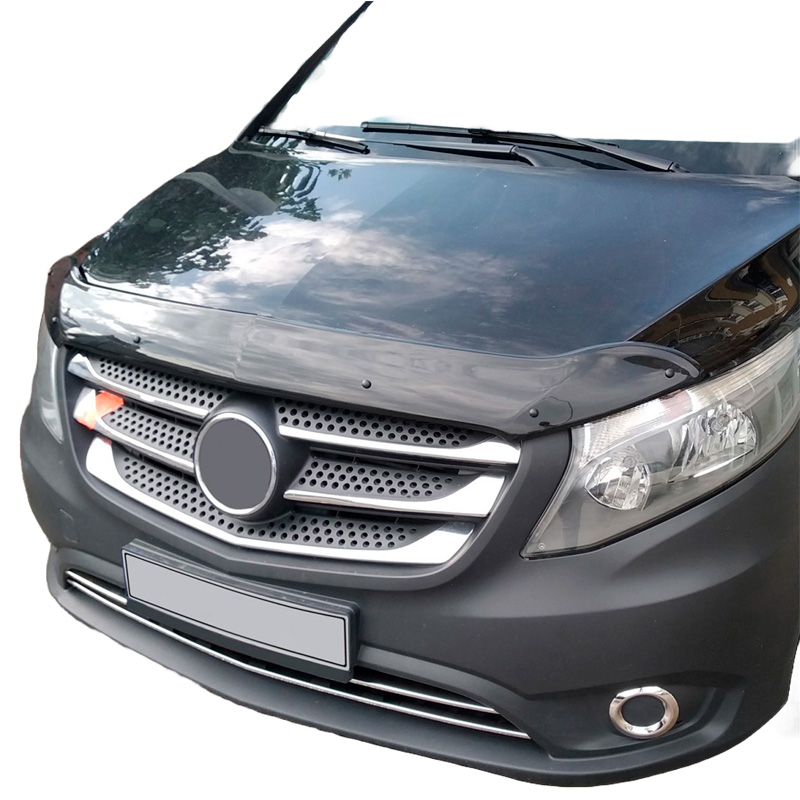 Image of Oneway Motorkap Beschermer Zwart ABS Plastic Mercedes Vito