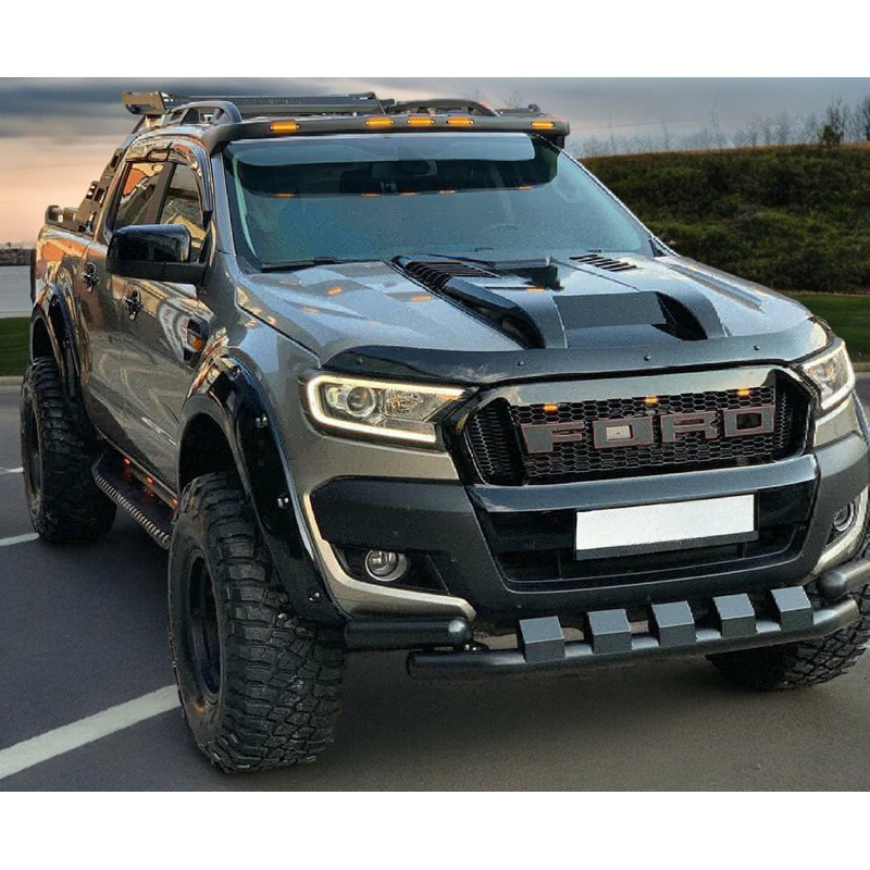 Image of Oneway Luchtinlaat Zwart ABS Plastic Ford Ranger
