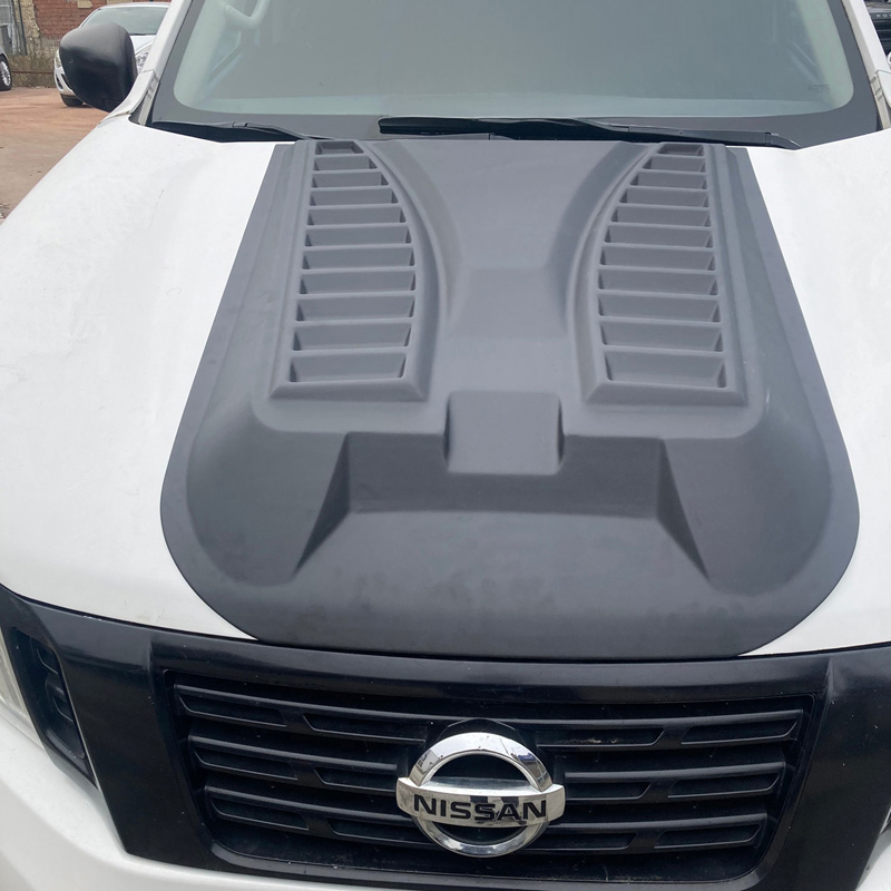 Image of Oneway Luchtinlaat Zwart ABS Plastic Nissan Navara