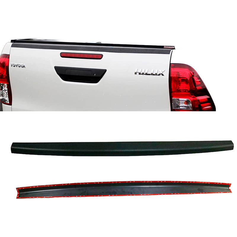 Image of Oneway Pickup Achterklep Beschermlijst Zwart ABS Plastic Toyota Hilux
