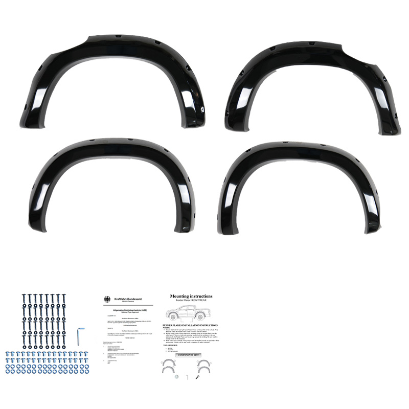 Image of Oneway Voor en Achter Scherm Verbreders Zwart ABS Plastic Mercedes X-Class