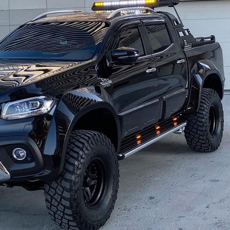 Image of Oneway Voor en Achter Scherm Verbreders Zwart ABS Plastic Mercedes X-Class