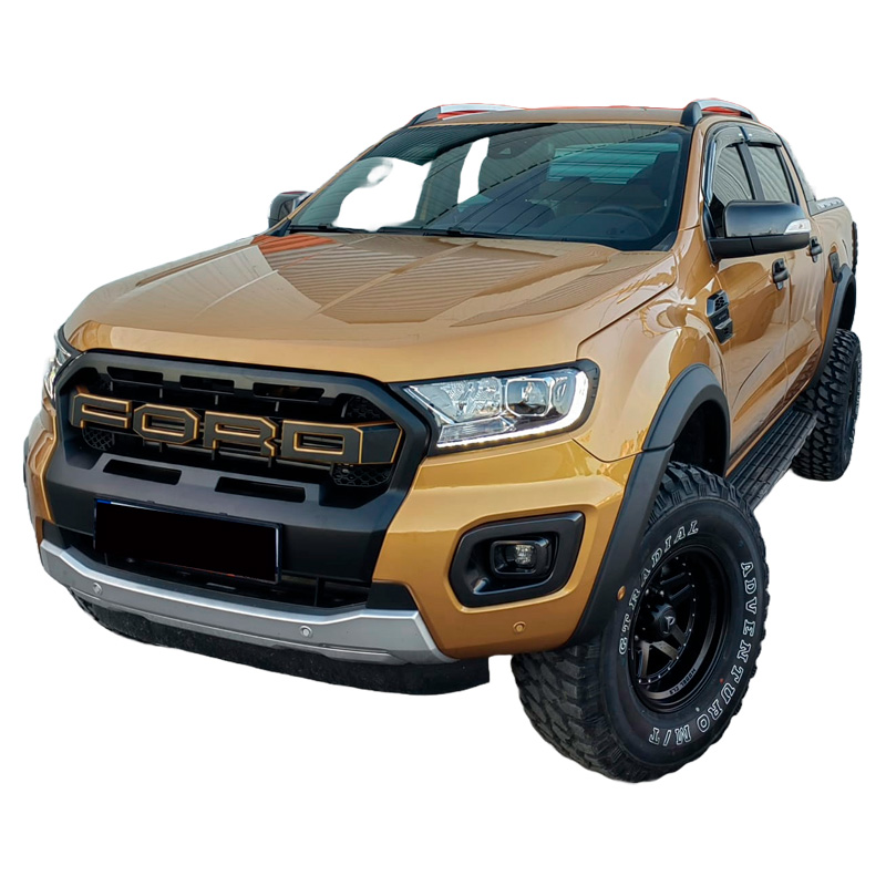 Image of Oneway Voor en Achter Scherm Verbreders Zwart ABS Plastic Ford Ranger