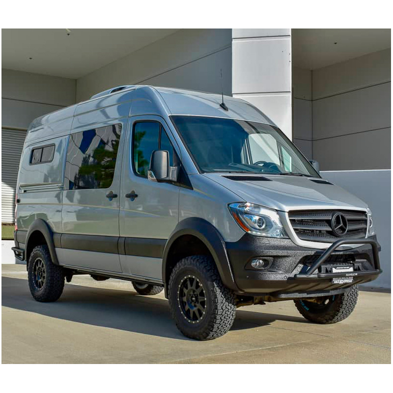 Image of Oneway Voor en Achter Scherm Verbreders Zwart ABS Plastic Mercedes Sprinter Facelift