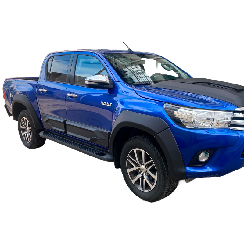Image of Oneway Voor en Achter Scherm Verbreders Zwart ABS Plastic Toyota Hilux