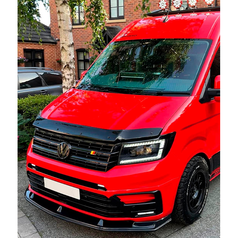 Image of Oneway Voor Bumper Lip Zwart ABS Plastic Volkswagen, MAN Pre Facelift