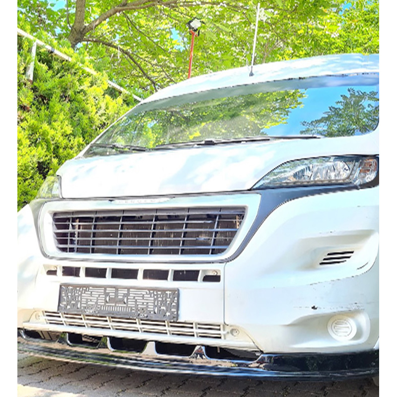 Image of Oneway Voor Bumper Lip Zwart ABS Plastic Fiat,Peugeot