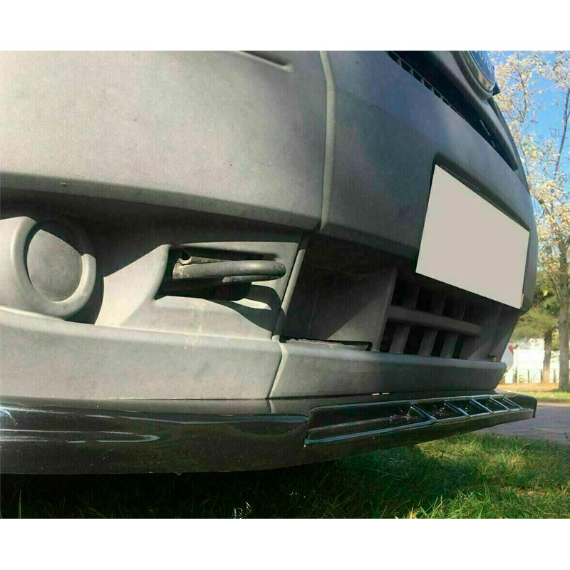 Image of Oneway Voor Bumper Lip Zwart ABS Plastic Ford Transit