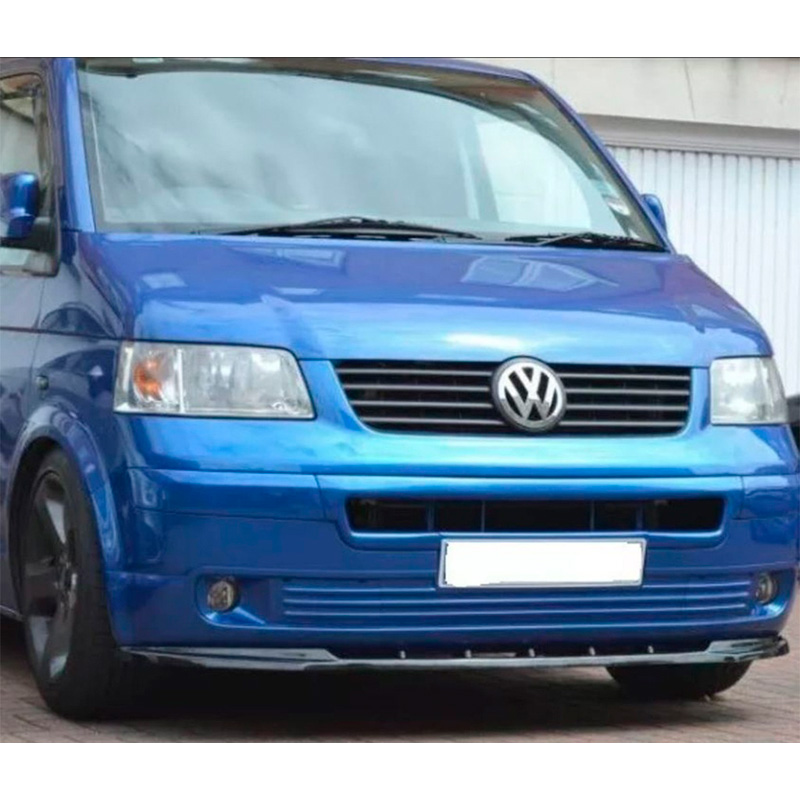 Image of Oneway Voor Bumper Lip Zwart ABS Plastic Volkswagen Transporter