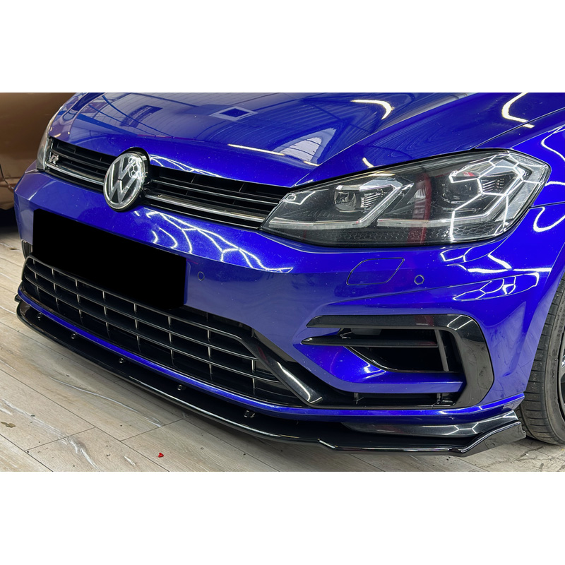 Image of Oneway Voor Bumper Lip Zwart ABS Plastic Volkswagen Golf