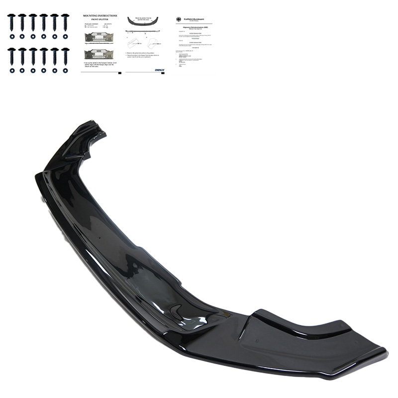 Image of Oneway Voor Bumper Lip Zwart ABS Plastic Volkswagen Golf