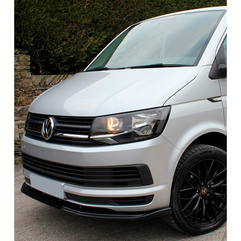 Image of Oneway Voor Bumper Lip Zwart ABS Plastic Volkswagen Transporter