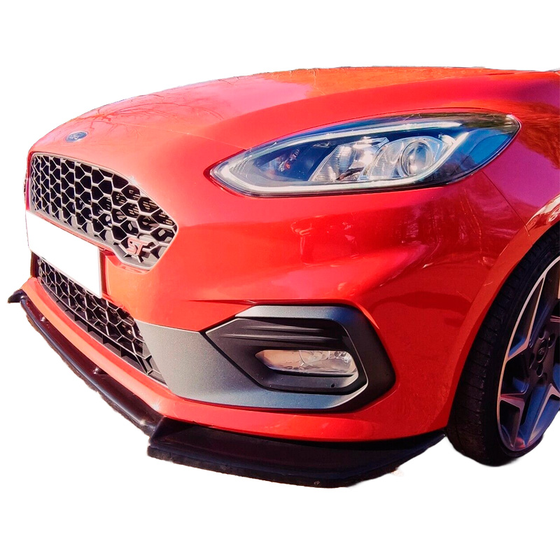 Image of Oneway Voor Bumper Lip Zwart ABS Plastic Ford Fiesta