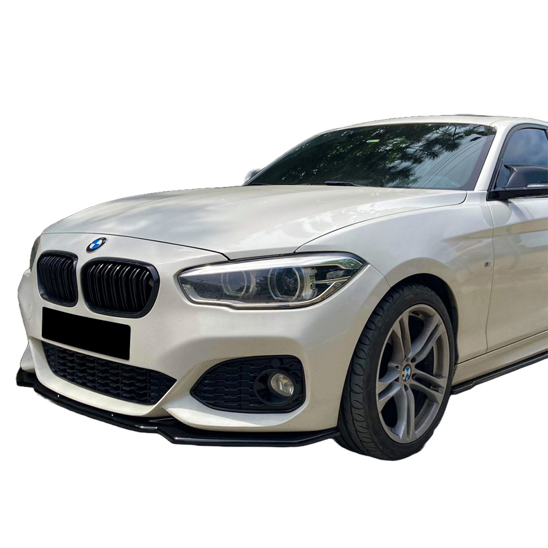 Image of Oneway Voor Bumper Lip Zwart ABS Plastic BMW 1 Serie LCI
